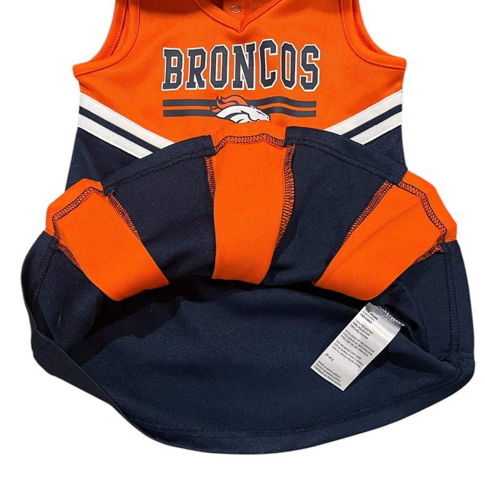 NFL Denver Broncos Cheerleader Dress Size: 3T Baby Girls Orange Blue - Picture 2 of 6